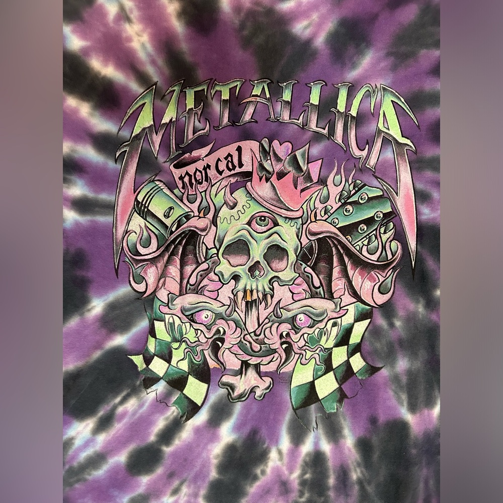 Metallica purple Nor Cal tie dye t-shirt size medium unisex - Picture 4 of 8